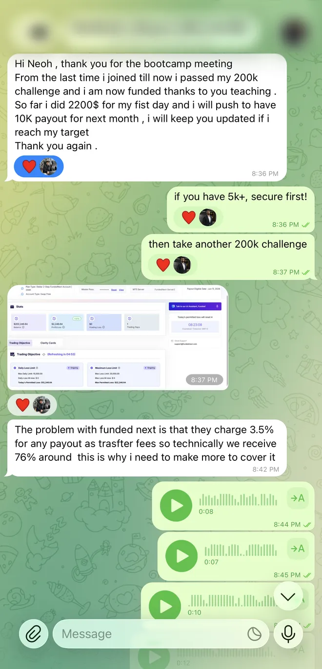 Bootcamp trader payout