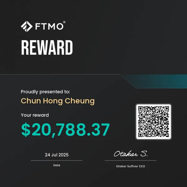 Horace verified FTMO reward