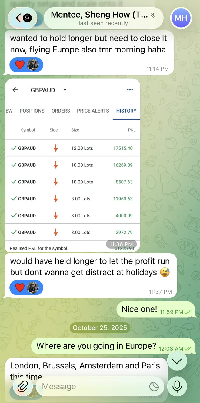 S. How trade history and messages with Neoh