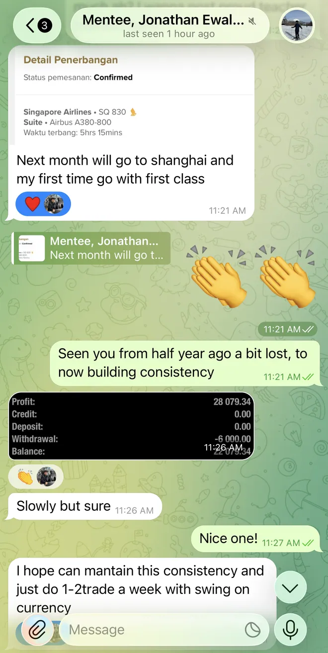 Jonathan Ewaldo's trading results